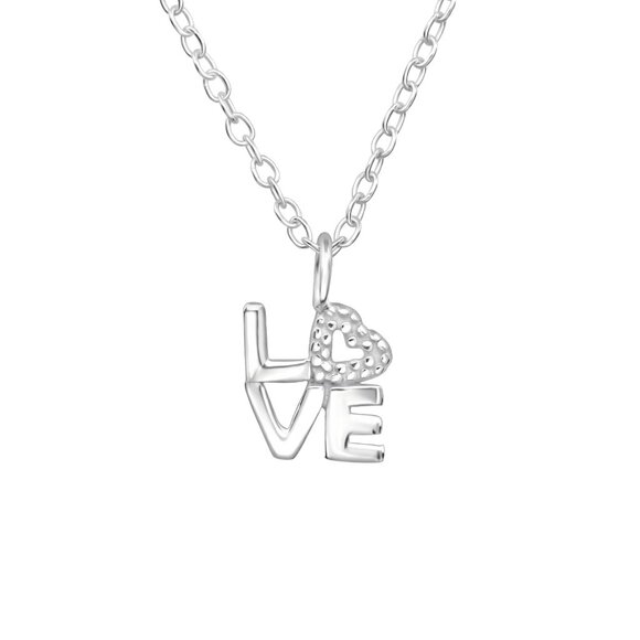 Sterling Silver LOVE Necklace - Picture 1 of 1